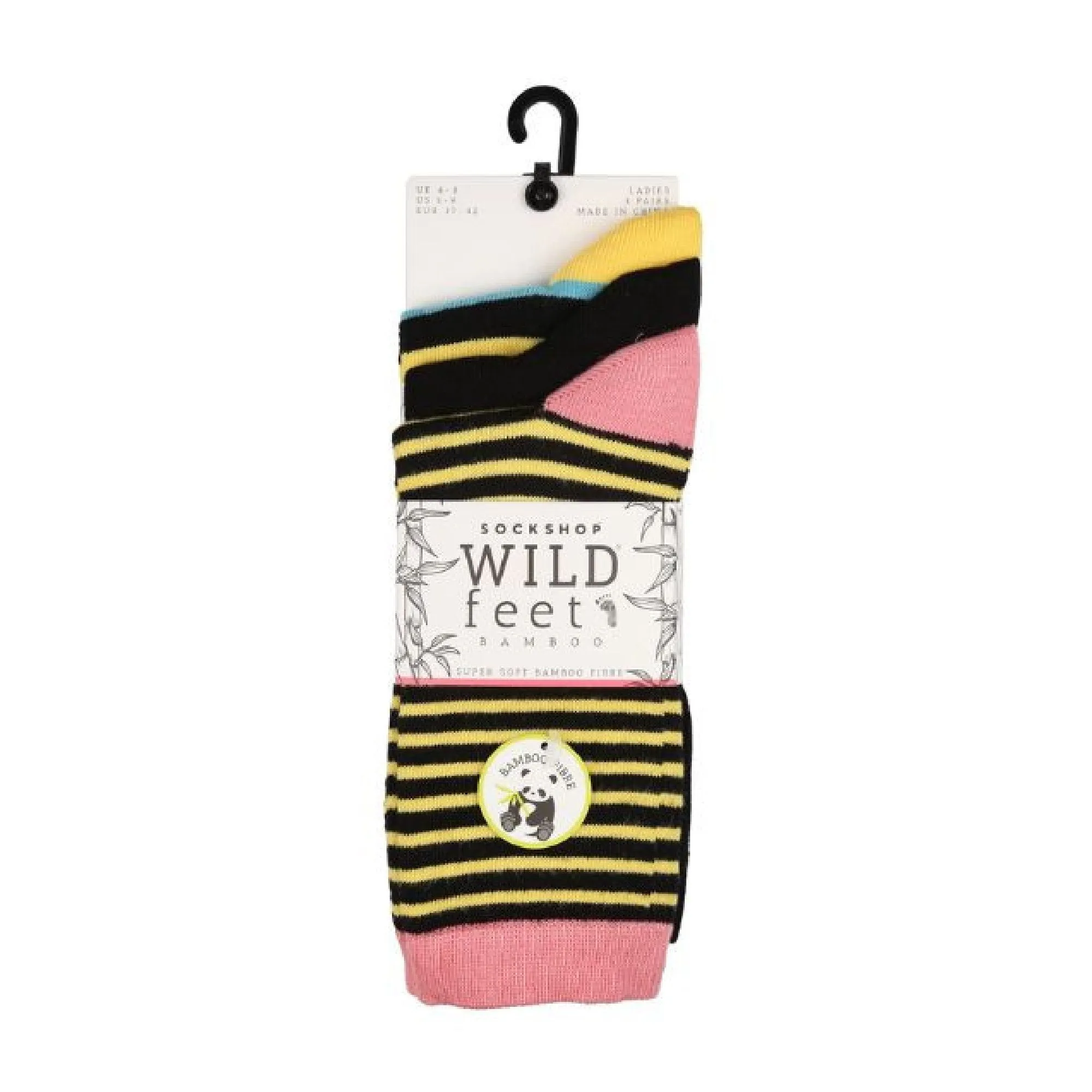 3 Pack Ladies Patterned Bamboo Socks for Summer