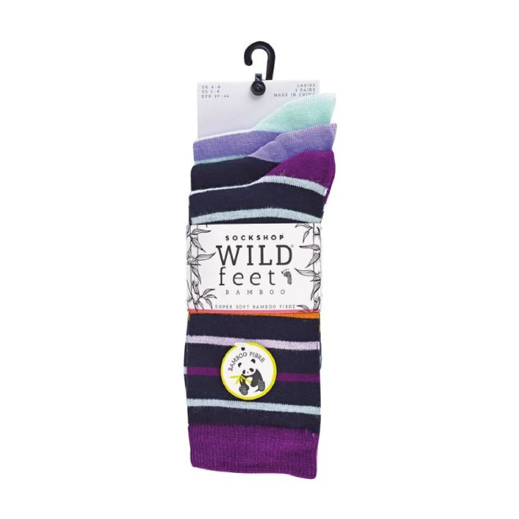 3 Pack Ladies Patterned Bamboo Socks for Summer