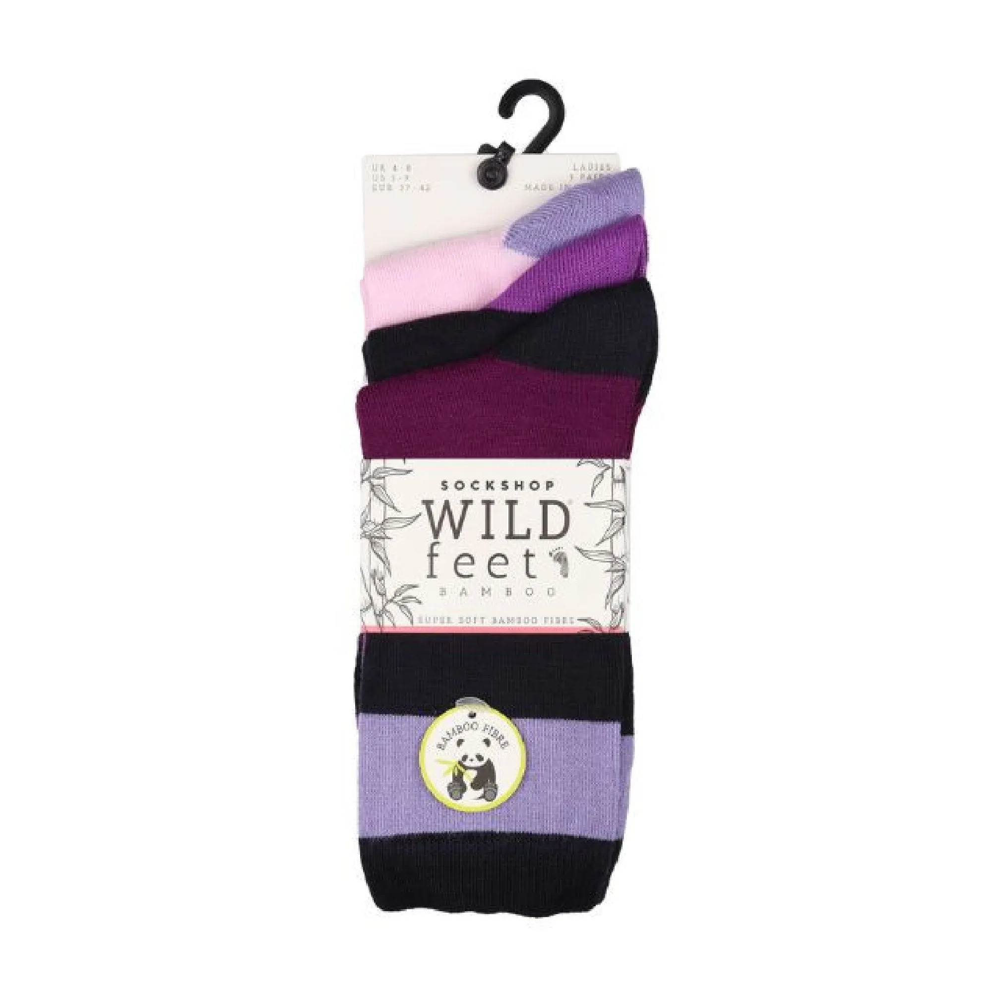 3 Pack Ladies Patterned Bamboo Socks for Summer