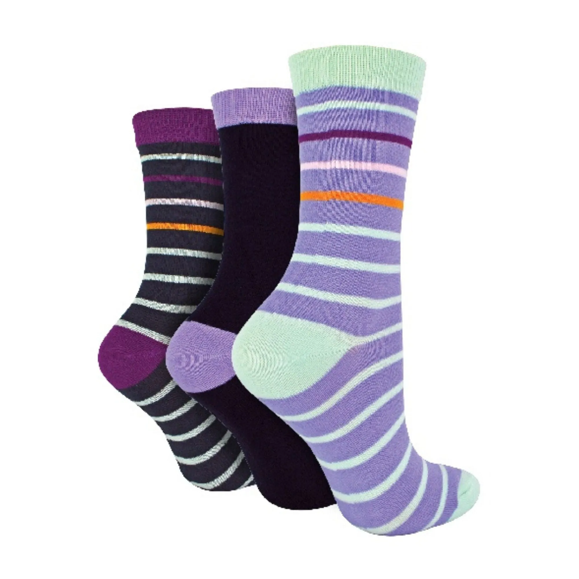 3 Pack Ladies Patterned Bamboo Socks for Summer