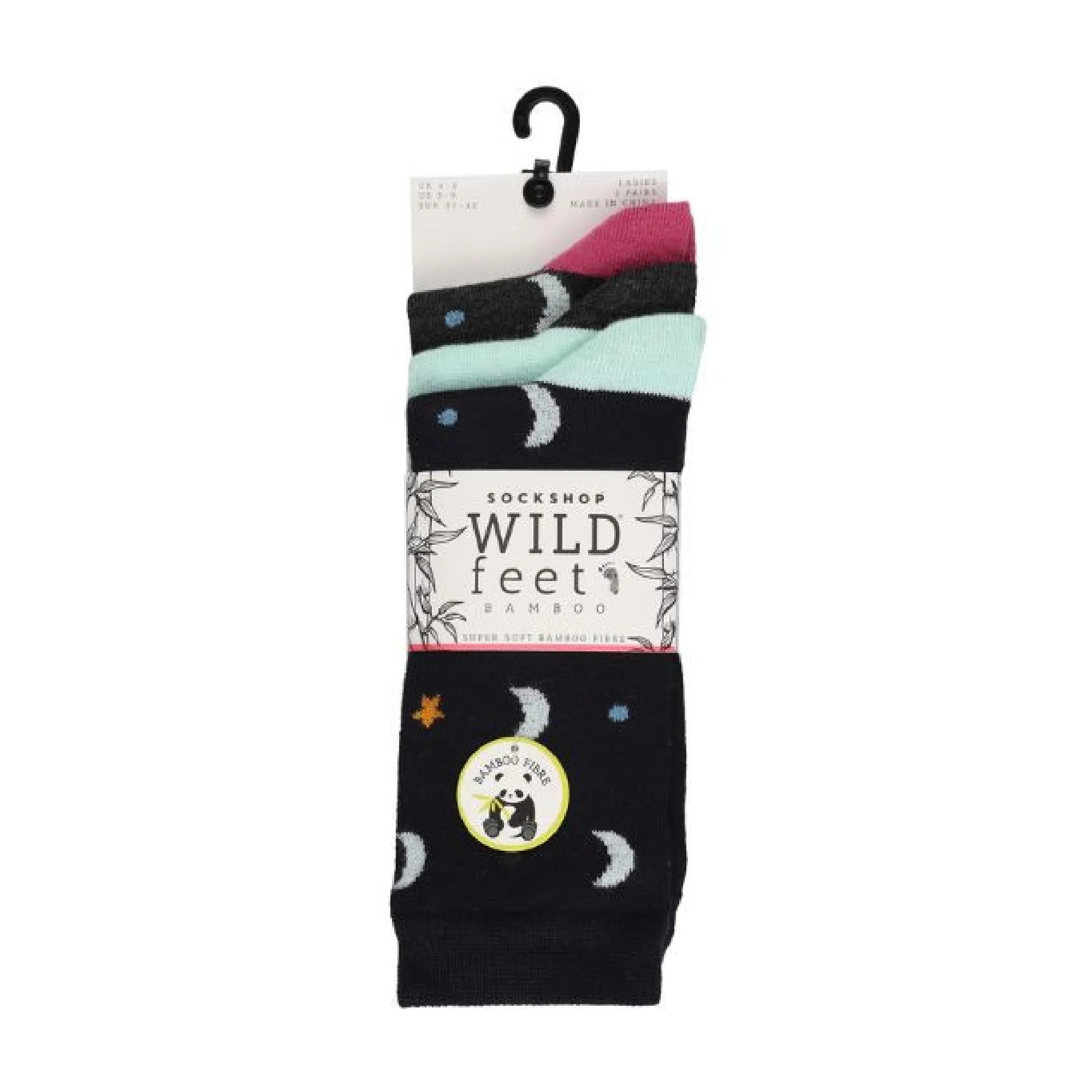 3 Pack Ladies Patterned Bamboo Socks for Summer