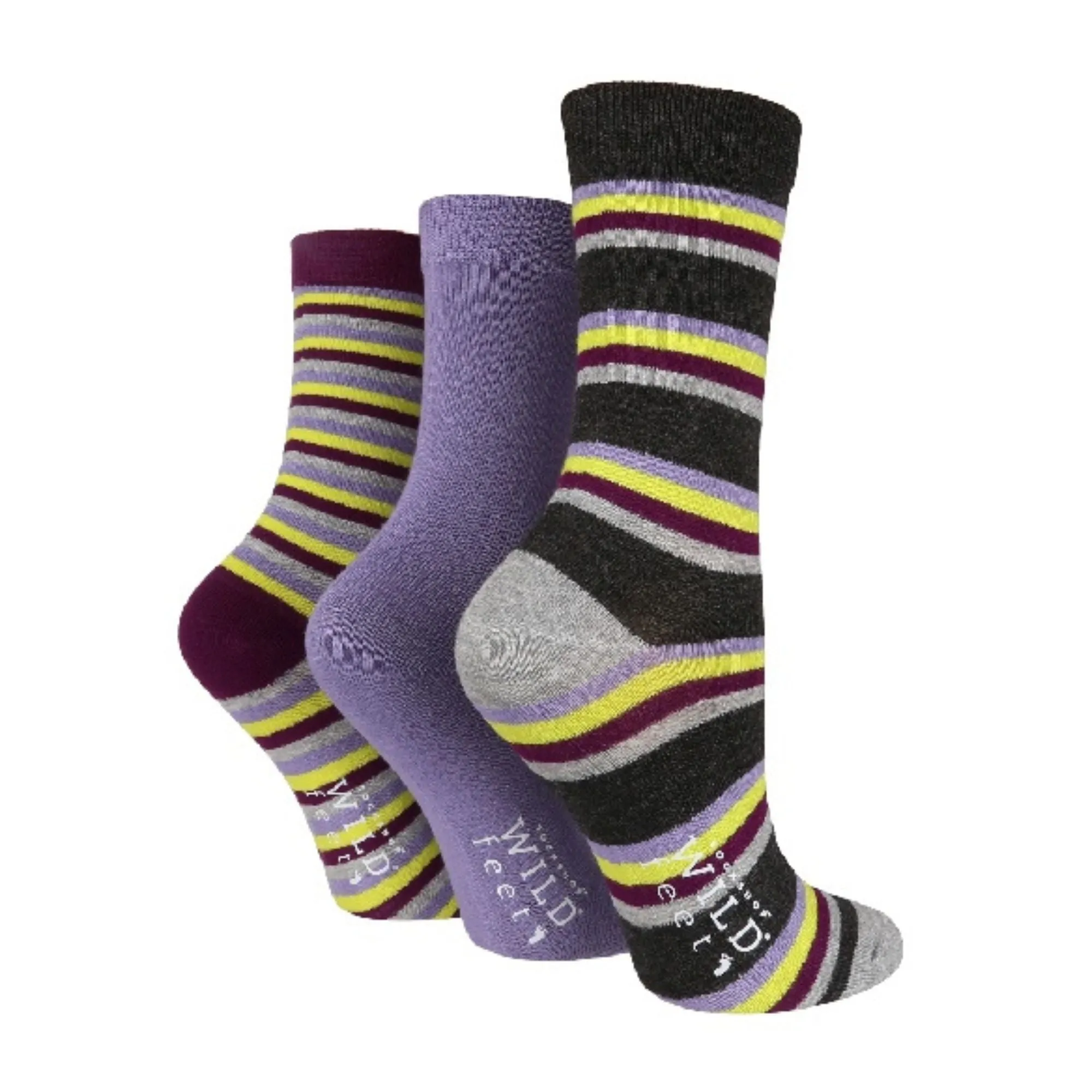 3 Pack Ladies Patterned Bamboo Socks for Summer