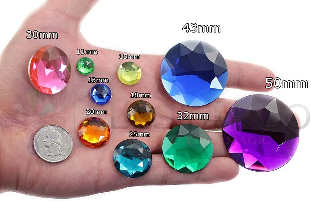 50mm Extra Large Flat Back Round Acrylic Rhinestones Plastic Circle Gems for Costume Making Cosplay Jewels Pro Grade Embelishments - 4 Pieces (Purple Violet H132)