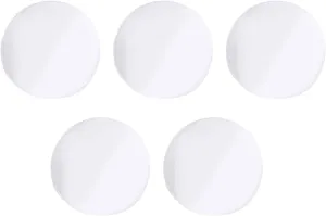 5Pcs Sapphire Watch Glass, Transparent Single Round Flat Mirror Replacement 20‑22mm, Clarity and Glossy, Scratch, Heat, to Install