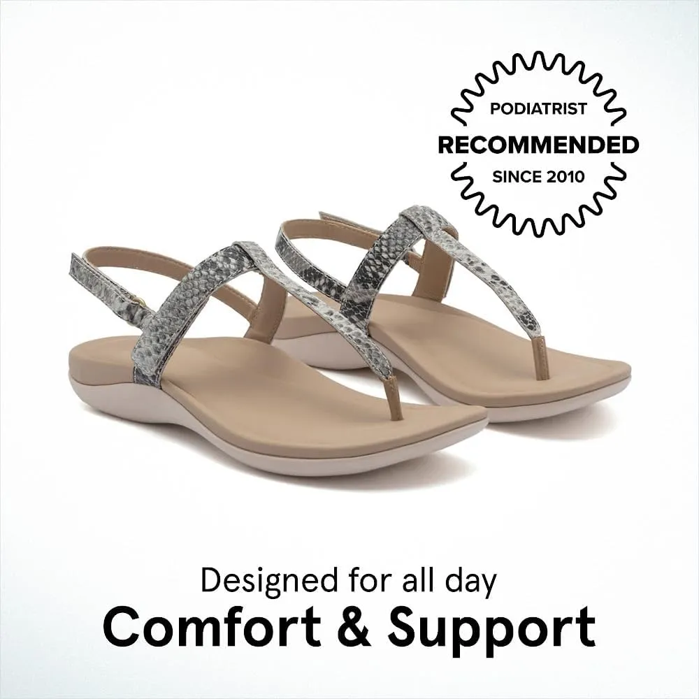 ABEO Oasis T-Strap Sandals For Women | Arch Support Sandals | Built-In Orthotic Insole | Plantar Fasciitis Pain Relief