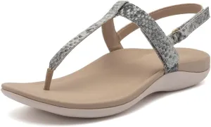 ABEO Oasis T-Strap Sandals For Women | Arch Support Sandals | Built-In Orthotic Insole | Plantar Fasciitis Pain Relief
