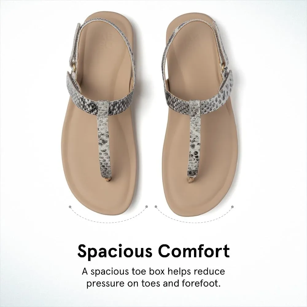 ABEO Oasis T-Strap Sandals For Women | Arch Support Sandals | Built-In Orthotic Insole | Plantar Fasciitis Pain Relief