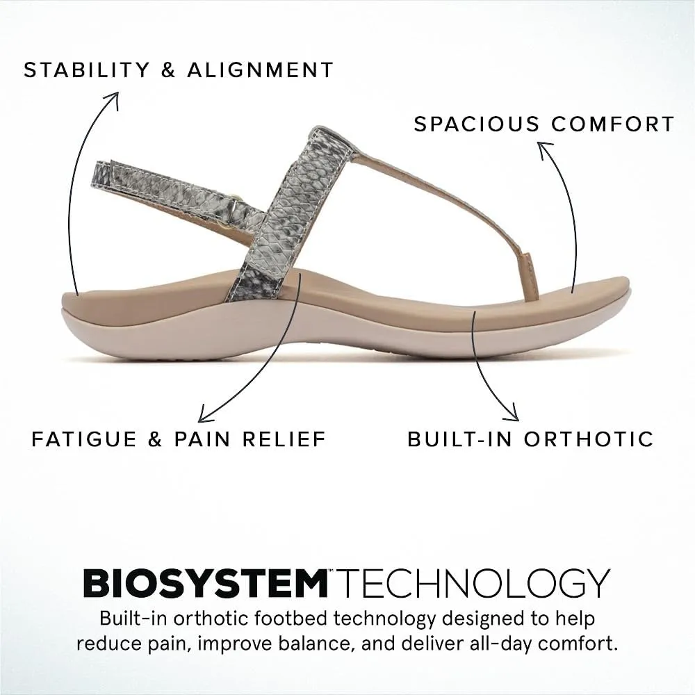 ABEO Oasis T-Strap Sandals For Women | Arch Support Sandals | Built-In Orthotic Insole | Plantar Fasciitis Pain Relief