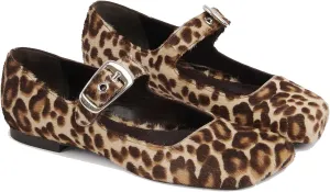 Arqa Ballet Mary Jane Flats for Women with a Buckle Cushioned Leather Insole & Leather Piping Low Heel Flats Fashionable Comfortable Square Toe Summer Spring Shoes