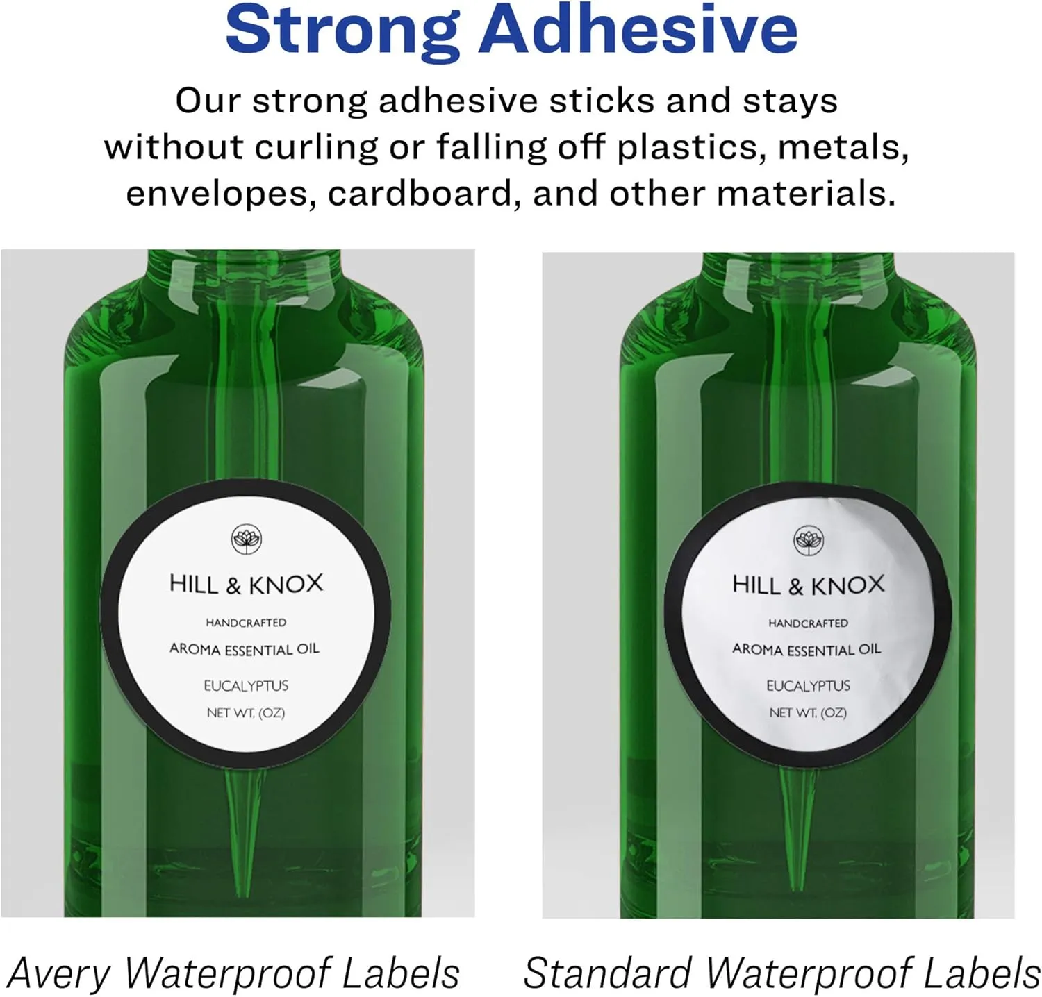 Avery Durable Waterproof Round Labels, Sure Feed Technology, 2" Diameter, 600 Total, Oil and Tear-Resistant Waterproof Labels, Print-to-The-Edge, Laser/Pigment-Based Inkjet Printable