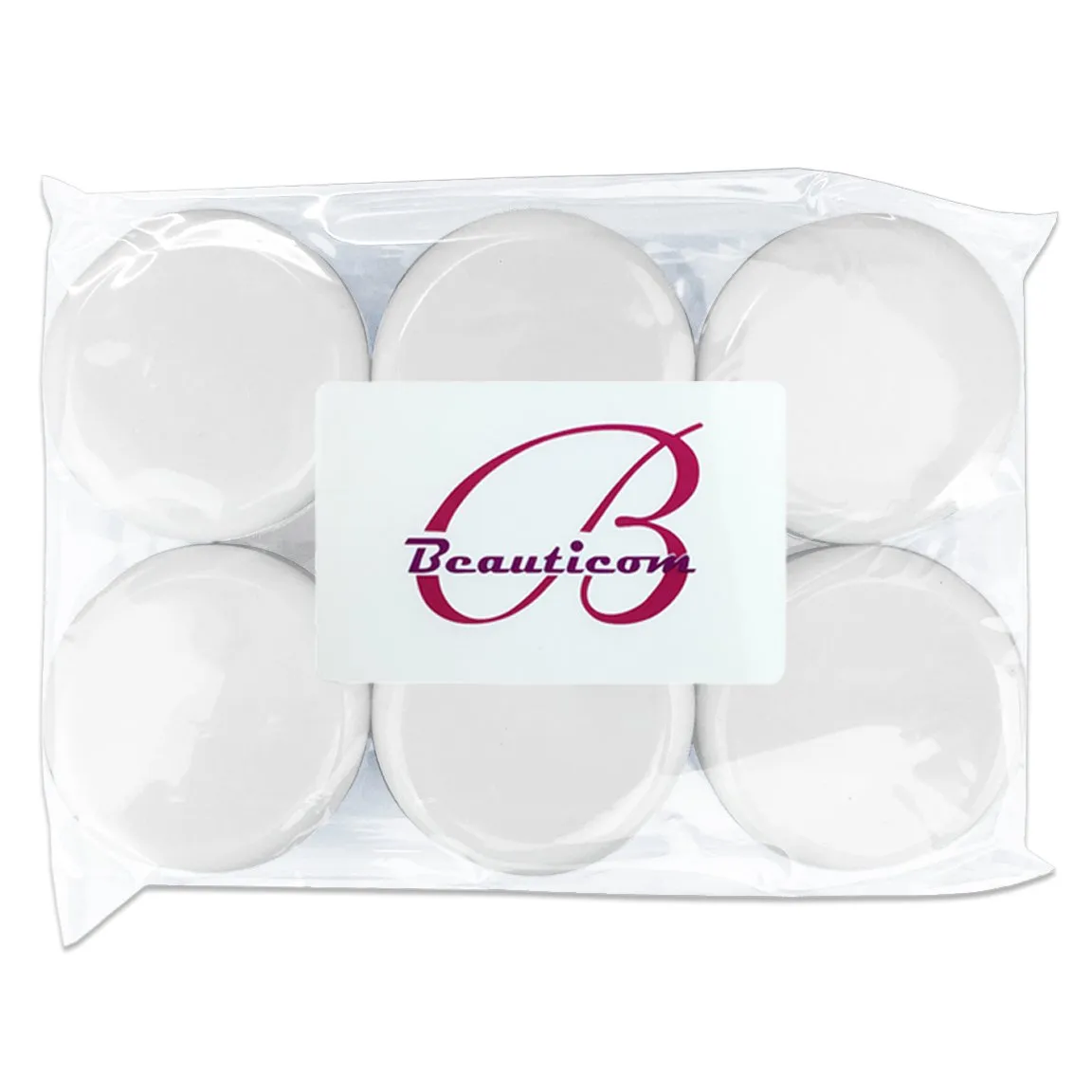 Beauticom 15 gram/15ml Empty Clear Small Round Travel Container Jars with Lids for Make Up Powders, Eyeshadow Pigments, Lotions, Creams, Lip Balm, Lip Gloss, Samples (60 Pieces, White Lid)
