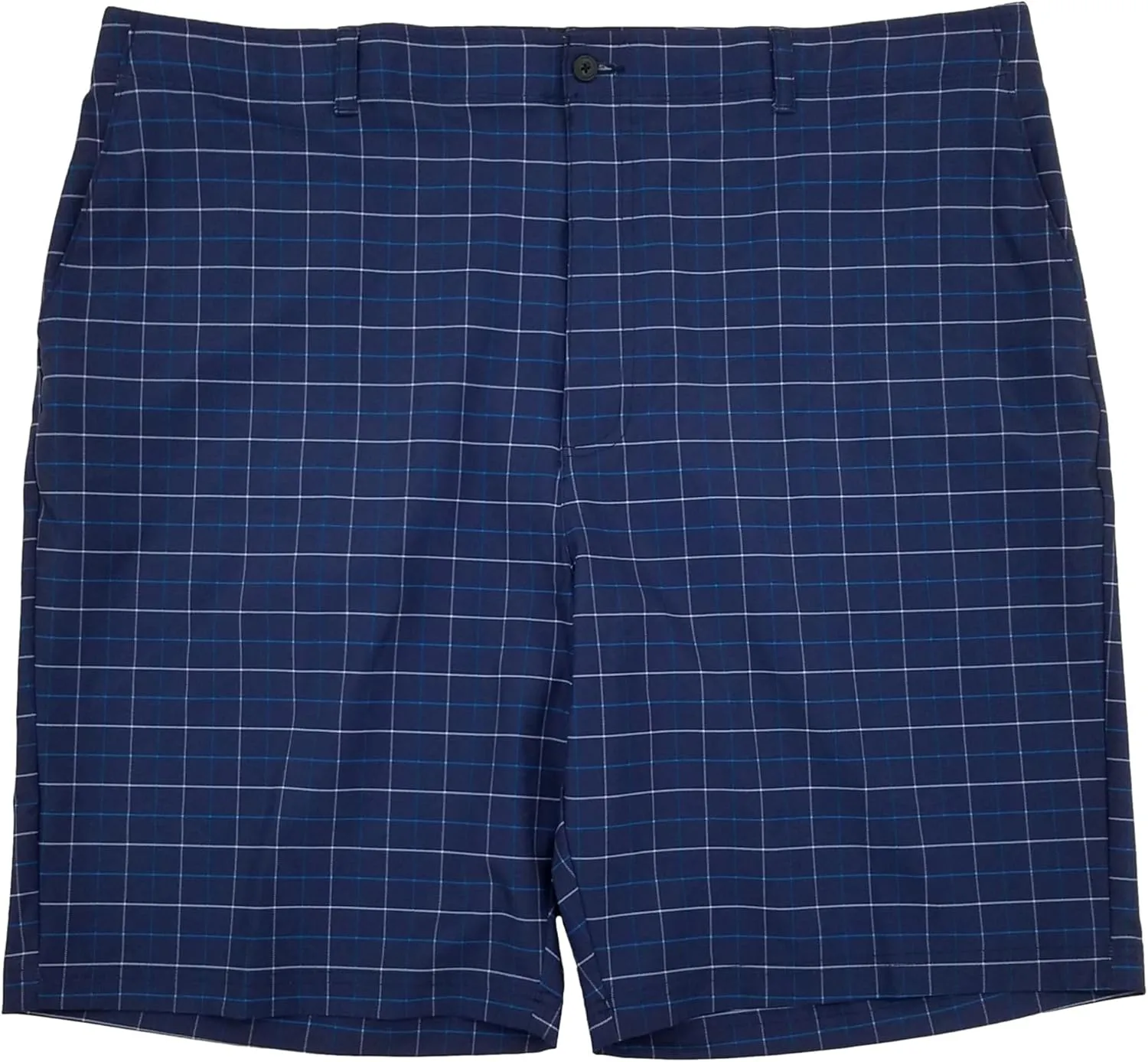 Ben Hogan Mens Peacoat Blue Window Plaid Performance Stretch Golf Shorts