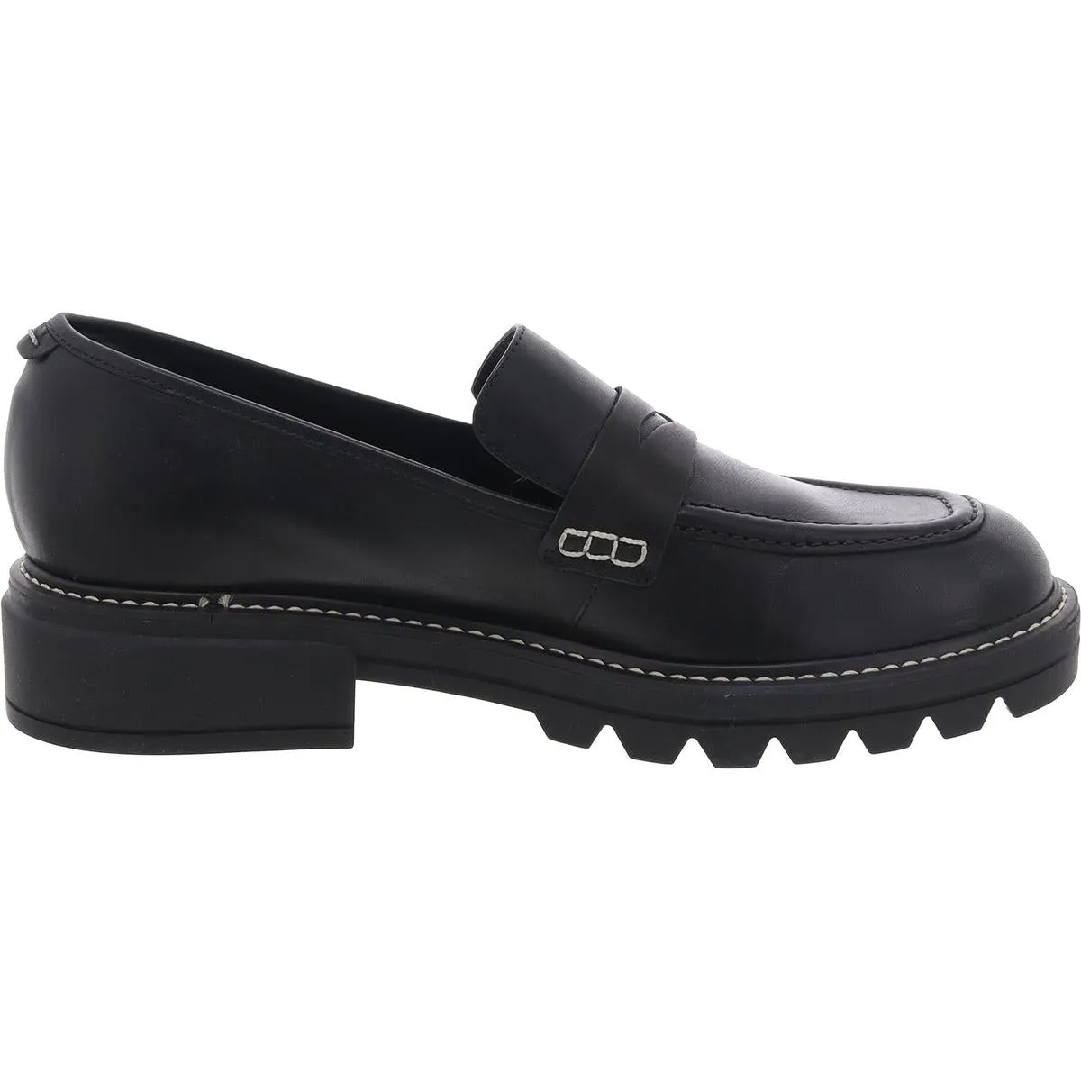 Bernardo Womens Chandler Padded Insole Leather Loafer Heels