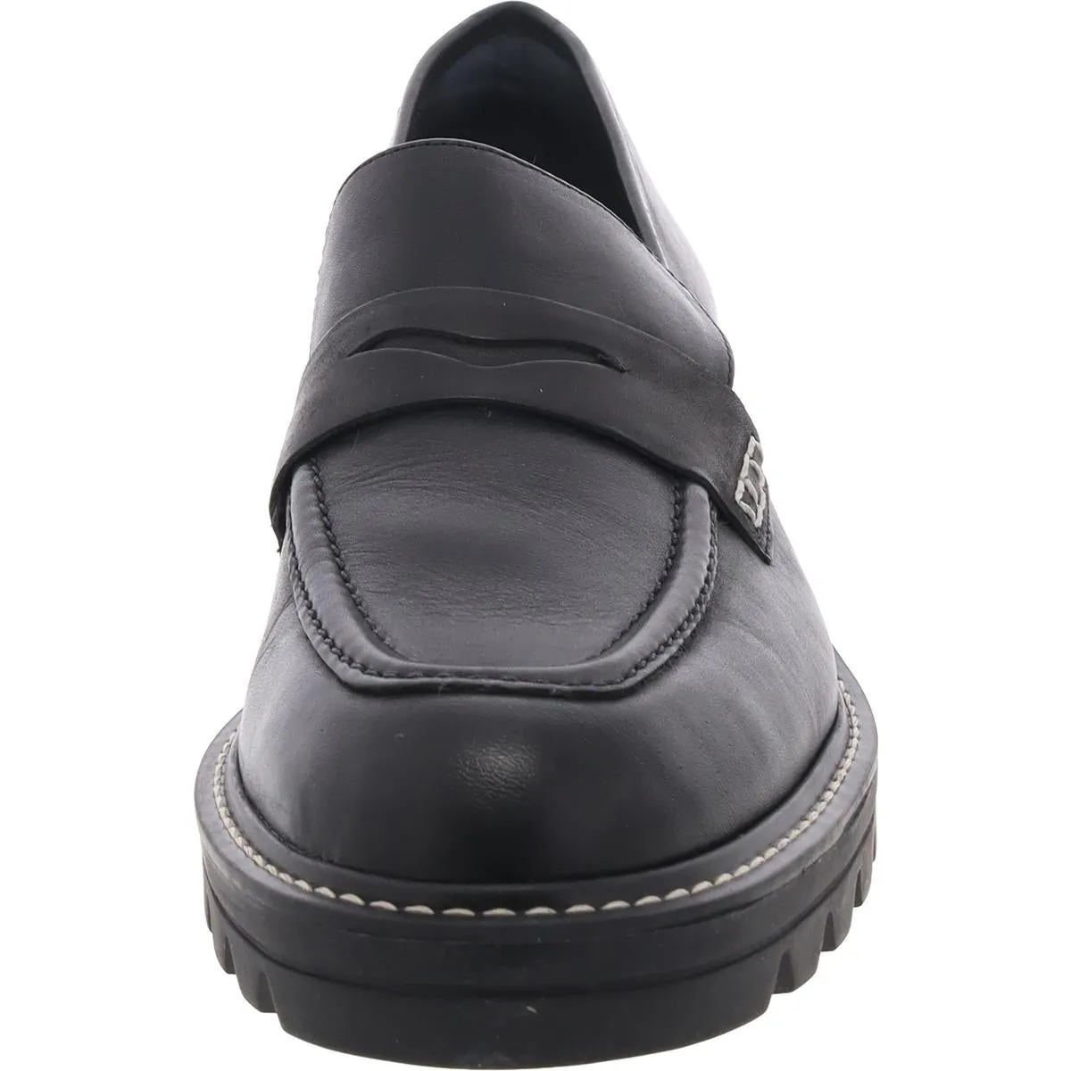 Bernardo Womens Chandler Padded Insole Leather Loafer Heels