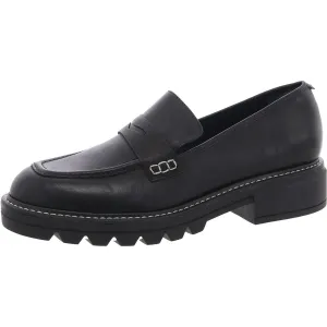 Bernardo Womens Chandler Padded Insole Leather Loafer Heels