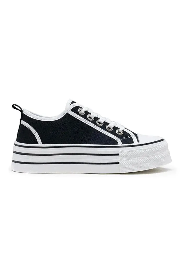 Black Platform Chunky Trainer