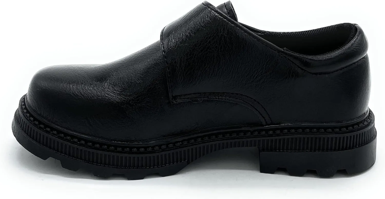 Boy's Comfort Dress School Shoes Uniform Loafer Church Slip-On Shoes Faux-Leather