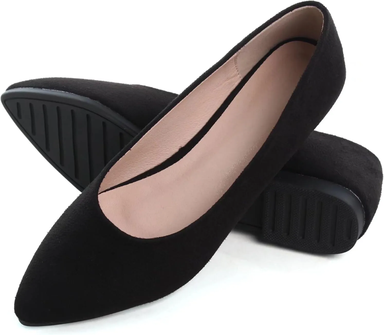 ChaiRong Zhou Women Pointed Toe Ballets Flats Comfort Slip On Walking Shoes for Driving