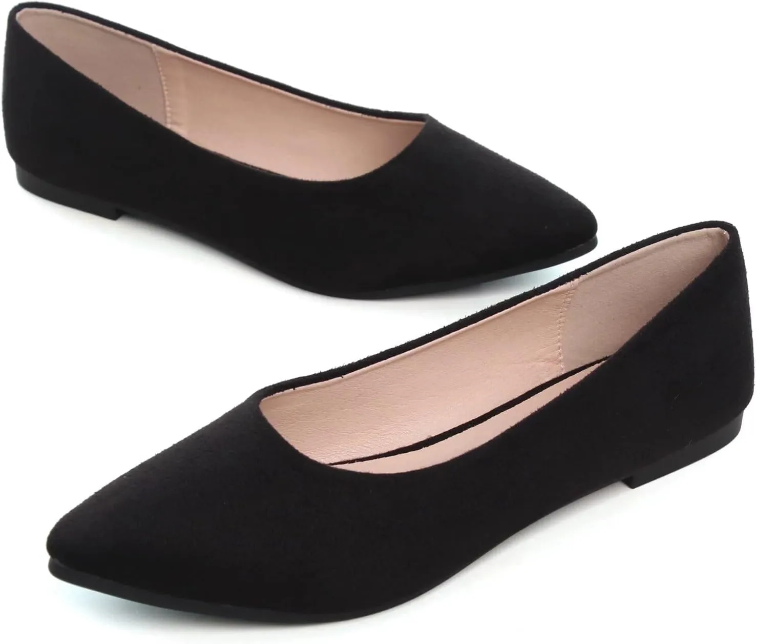 ChaiRong Zhou Women Pointed Toe Ballets Flats Comfort Slip On Walking Shoes for Driving