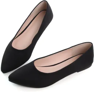 ChaiRong Zhou Women Pointed Toe Ballets Flats Comfort Slip On Walking Shoes for Driving