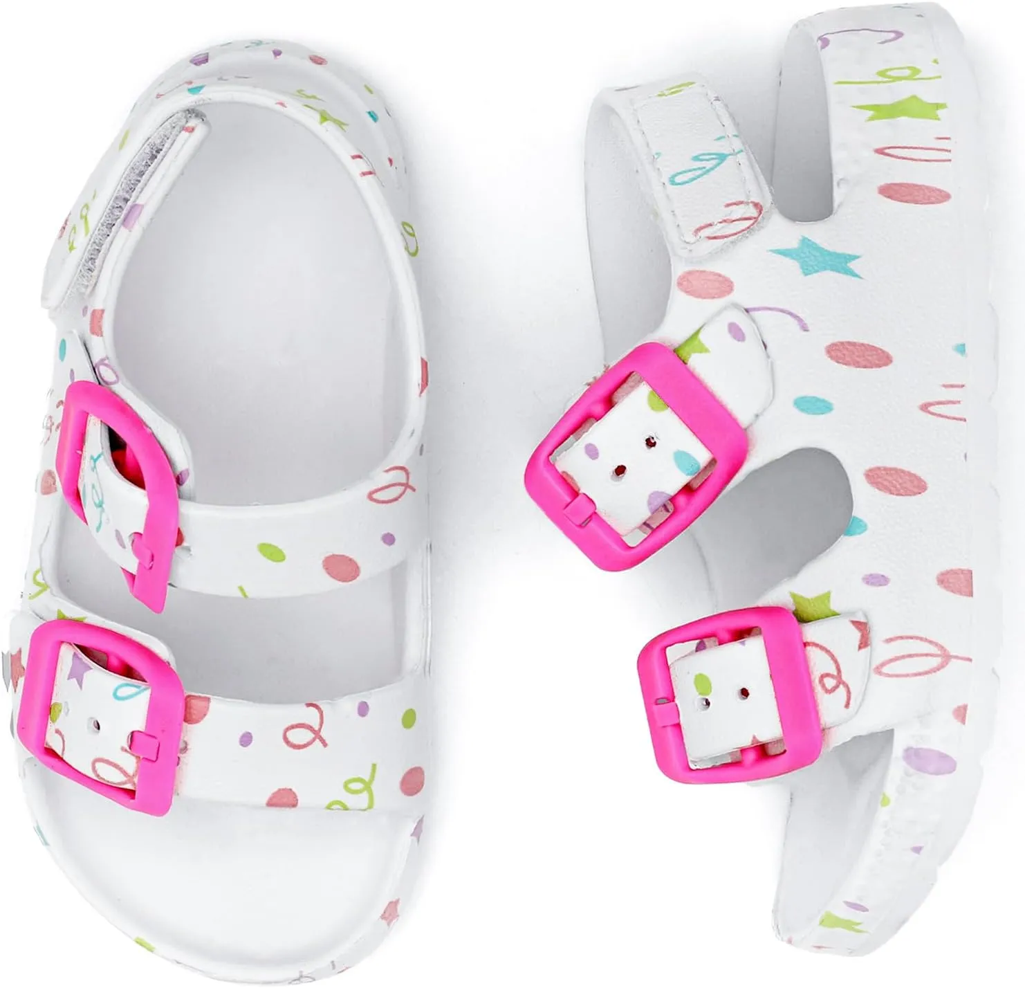 ChayChax Toddler Boys Girls Double Buckle Sandals Children's Adjustable Back Strap Water Sandal