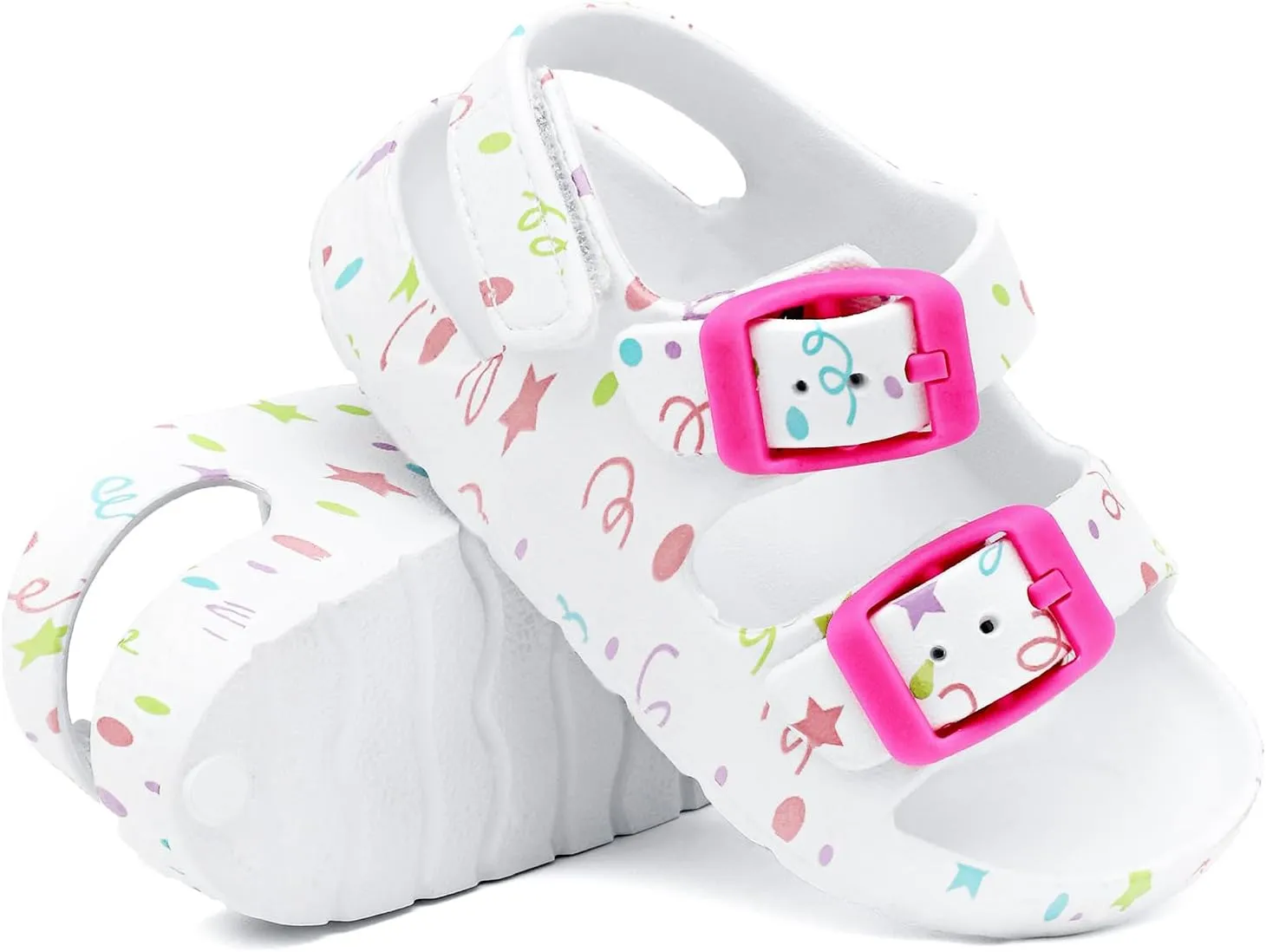 ChayChax Toddler Boys Girls Double Buckle Sandals Children's Adjustable Back Strap Water Sandal