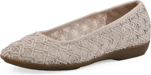 CLIFFS BY WHITE MOUNTAIN Women's Cariann Woven Ballet Flat