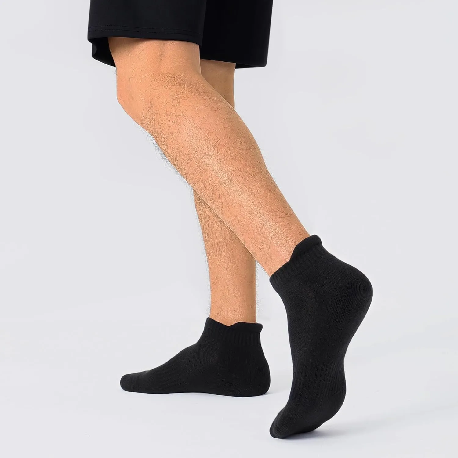 CLOSEMATE 7 Pairs Ankle Athletic Running Socks for Men Women - Comfortable Cotton Cushioned and Anti-Blister