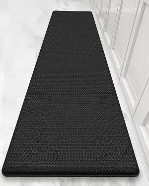 Color&Geometry Kitchen Rugs, Kitchen Runner Rug Kitchen Floor Mat, Cushioned Anti-Fatigue Kitchen Mat, Non Slip Waterproof Comfort Standing Padded, Memory Foam Kitchen mat, 17"x79", Black