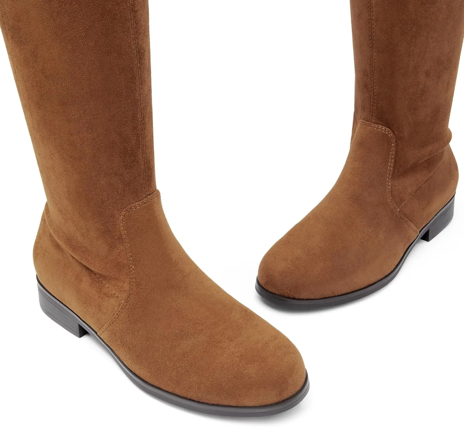 DREAM PAIRS Women's Thigh High Boots Low Block Heel Casual Fashion Over the Knee Boots