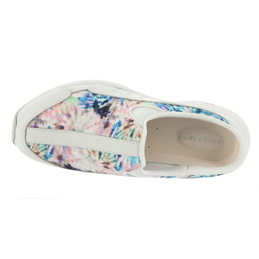 Easy Spirit Traveltime Mule Womens Slip On 10 BM US WhiteMultiTie Dye