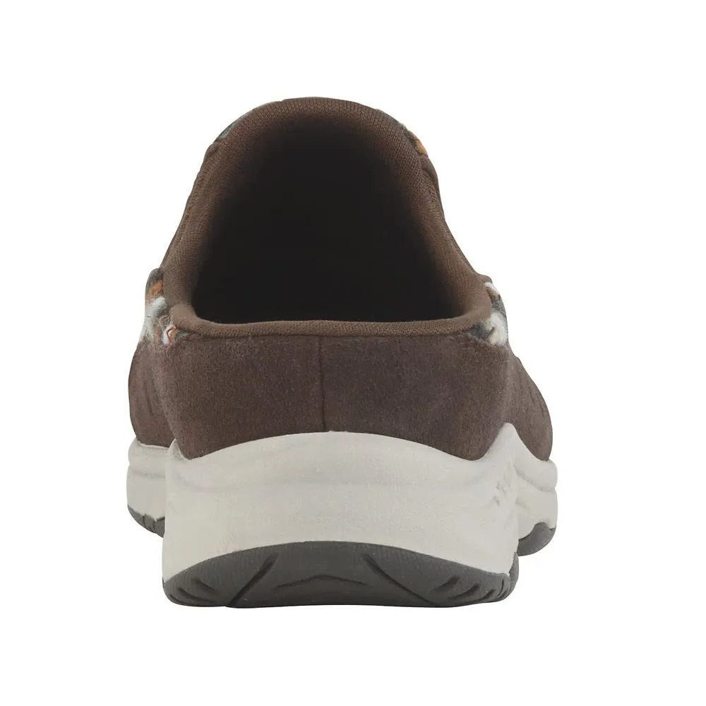 Easy Spirit Traveltime Mule Womens Slip On 8 BM US Dark BrownMulti