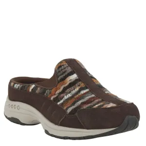 Easy Spirit Traveltime Mule Womens Slip On 8 BM US Dark BrownMulti