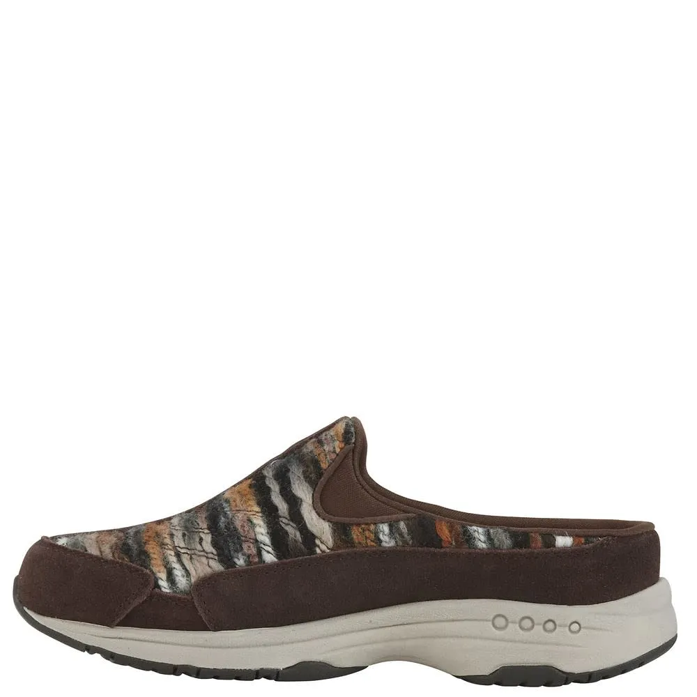 Easy Spirit Traveltime Mule Womens Slip On 8 BM US Dark BrownMulti
