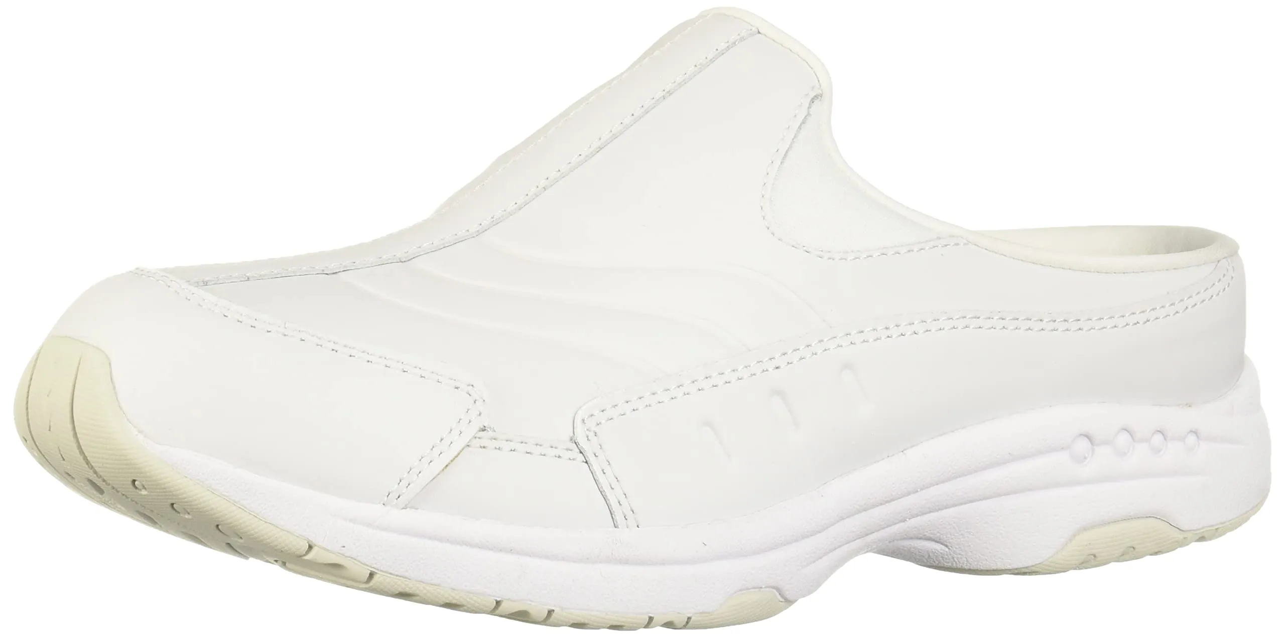Easy Spirit womens Tourguide Mule, White Leather, 8 Wide US