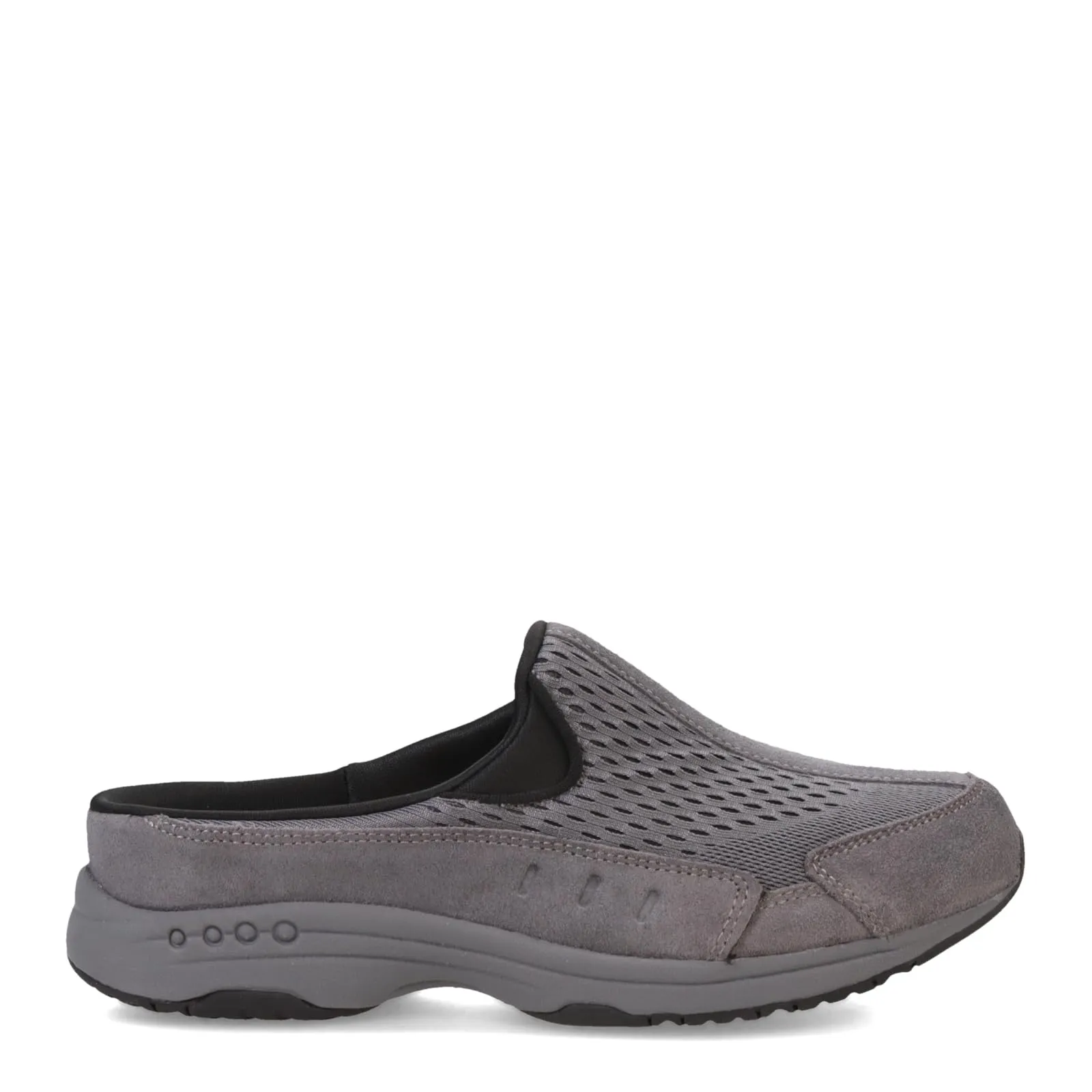 Easy Spirit Women's Traveltime Mule, Dark Grey Suede Multi, 8.5