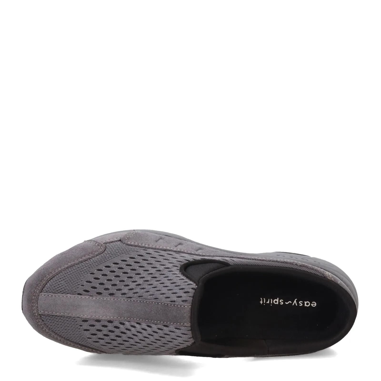 Easy Spirit Women's Traveltime Mule, Dark Grey Suede Multi, 8.5