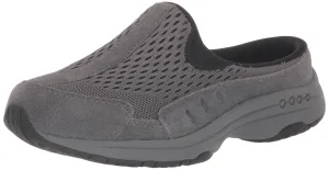 Easy Spirit Women's Traveltime Mule, Dark Grey Suede Multi, 8.5