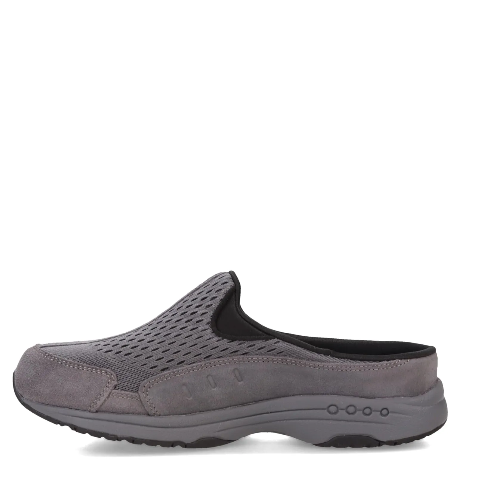 Easy Spirit Women's Traveltime Mule, Dark Grey Suede Multi, 8.5