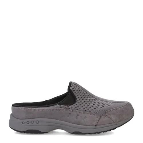 Easy Spirit Women's Traveltime Mule, Dark Grey Suede Multi, 9.5