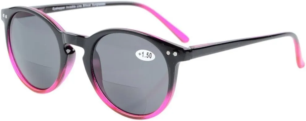 Eyekepper Key Hole Style Spring-Hinged Round Bifocal Sunglasses Reading under the Sun Tinted Lens Readers