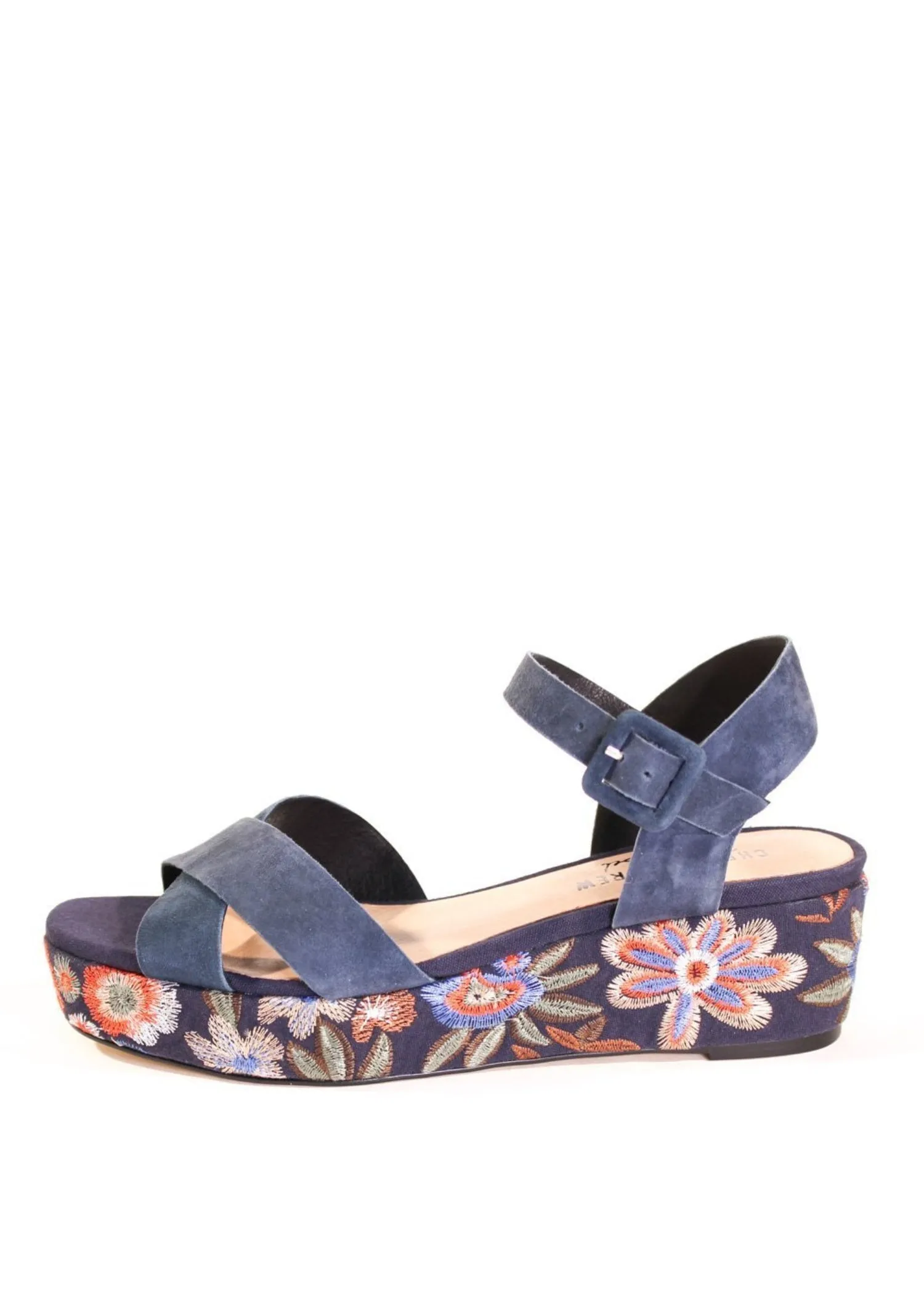 Fancy Embroidered Wedged Sandals