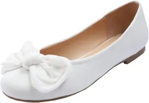 Feversole Women's Round Toe Cute Bow Trim Ballet Flats