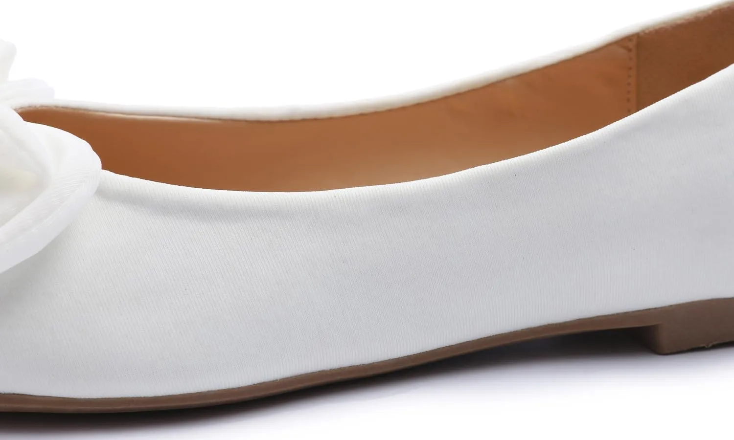Feversole Women's Round Toe Cute Bow Trim Ballet Flats
