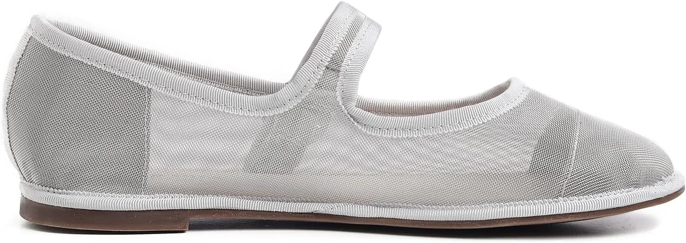 FEVERSOLE Women's Soft Breathable Mary Jane Memory Foam Cushioned Comfort Round Toe Metal Buckle Flats Walking Shoes