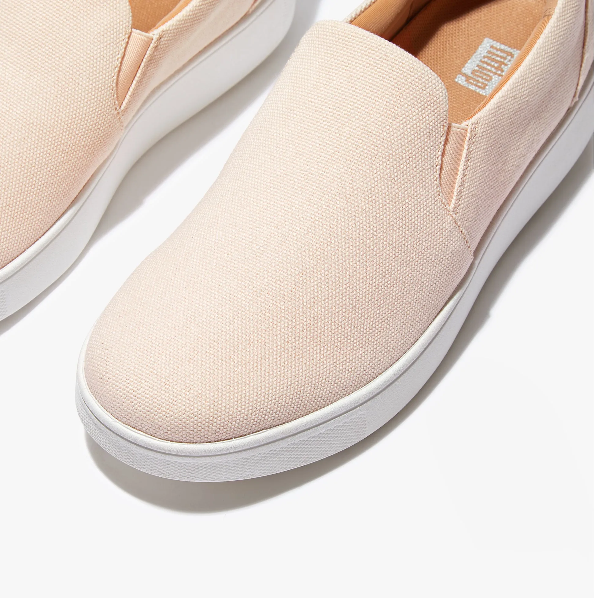 FitFlop RALLY CANVAS SLIP-ON SKATE Womens Trainers Rose Foam