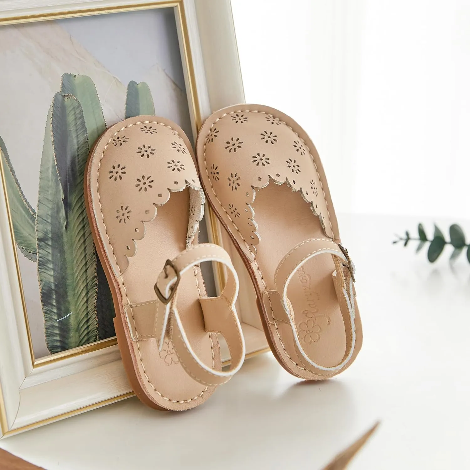 Flaryzone Toddler/Little Kids' Classic Rome Open-Toe Flat Sandals