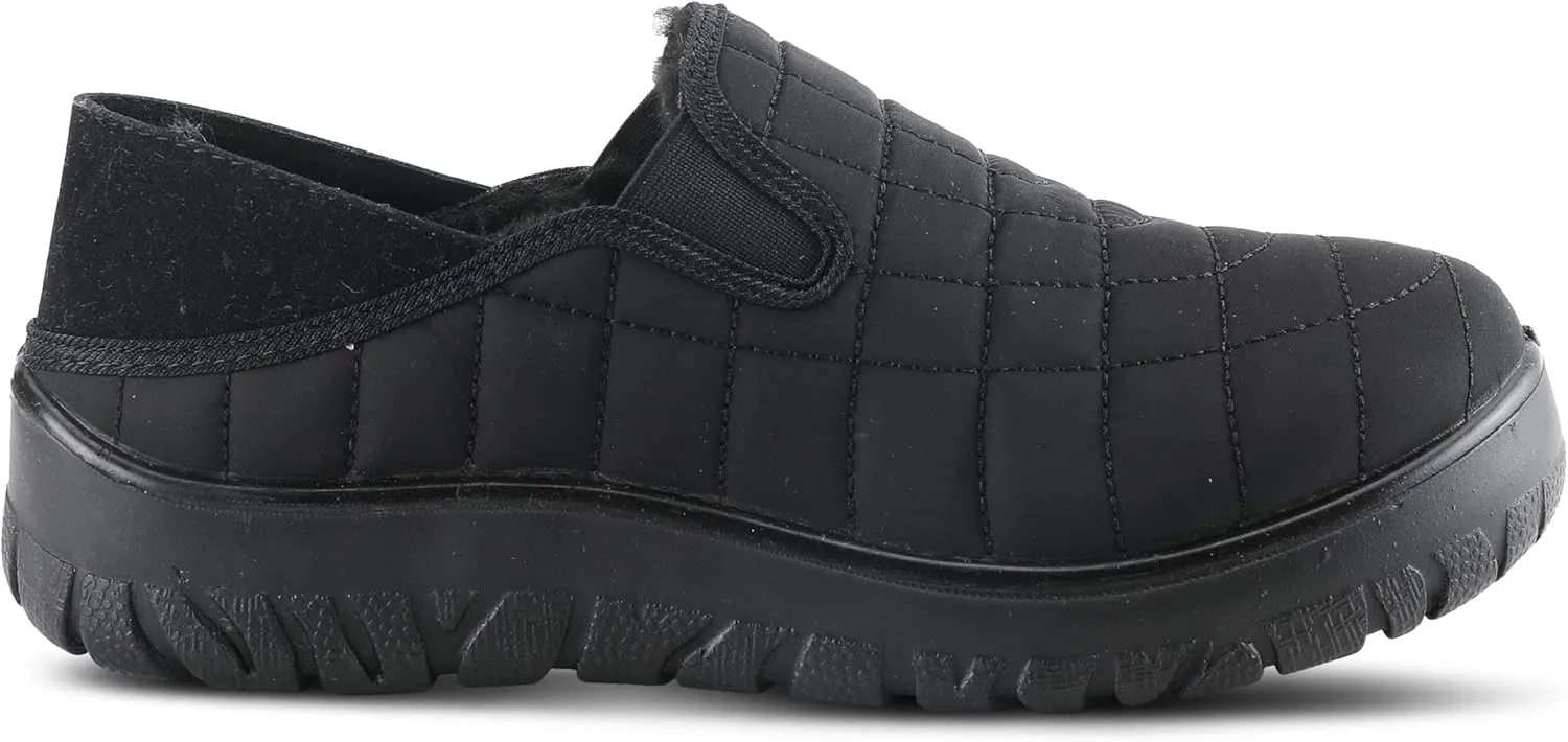 Flexus Spring Step Mella Slip on Shoes for Women - Waterproof Nylon Loafer with Snow Grip Clip - Comfortable Ladies Shoes for Outdoor