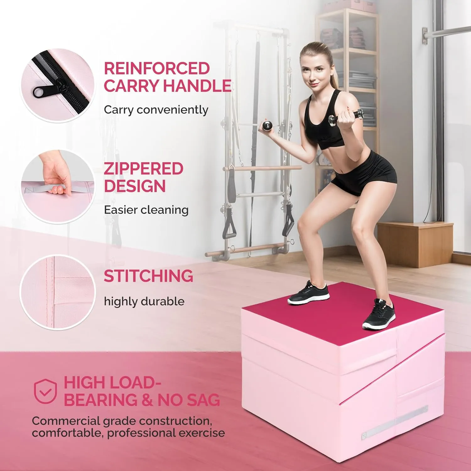 Folding Gymnastics Cheese Wedge Incline Mat, Gym Fitness Tumbling Skill Shape Mat for Kids Girls Home Training Exercise