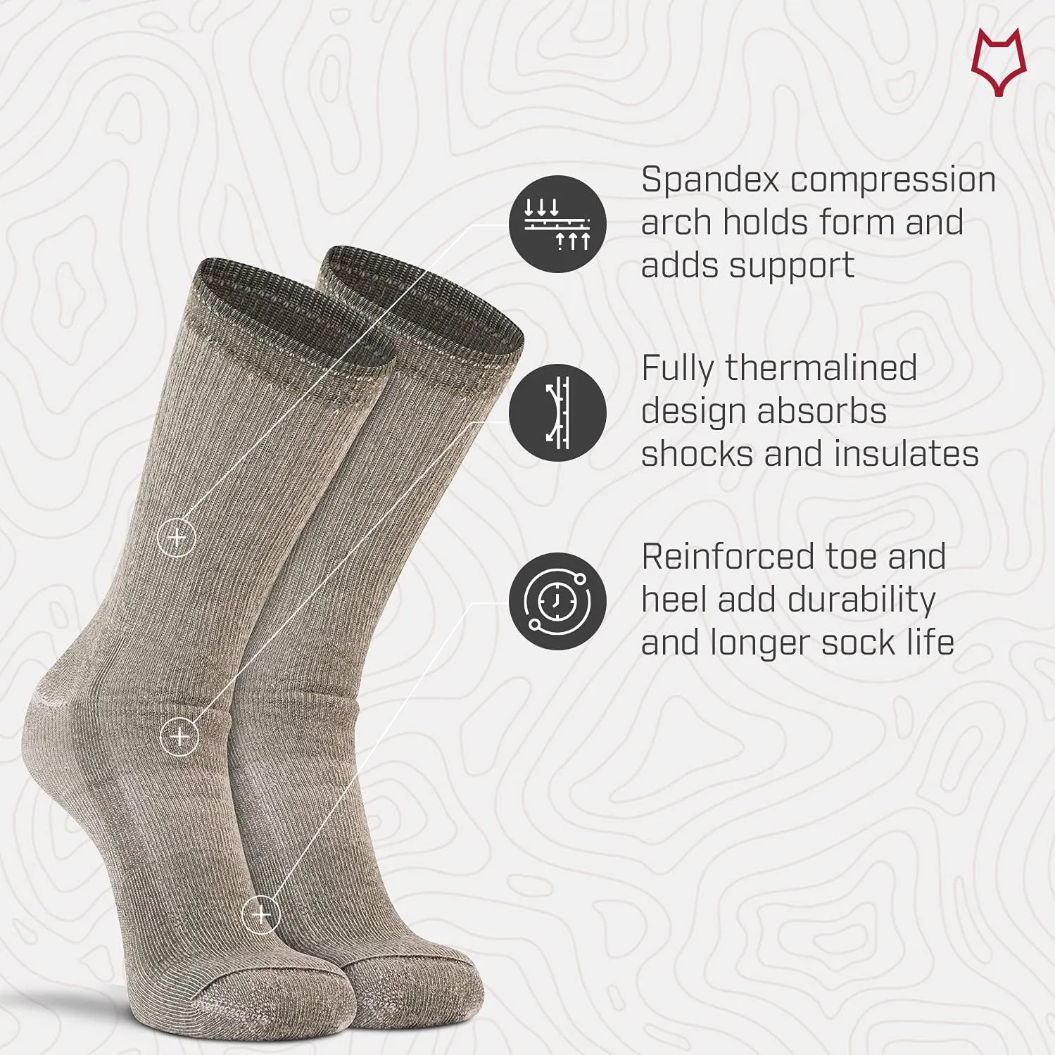 FOX RIVER Trailmaster Merino Wool Hiking Sock